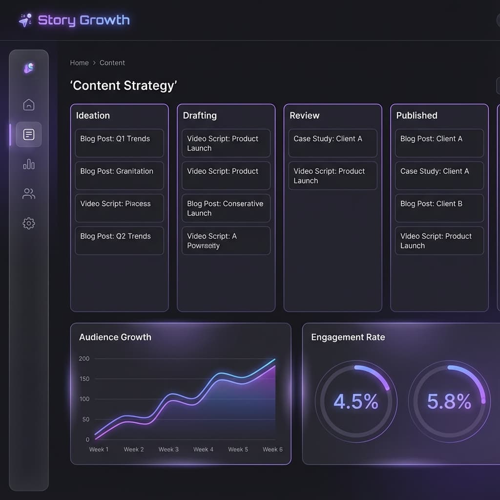 Story Growth Dashboard Interface